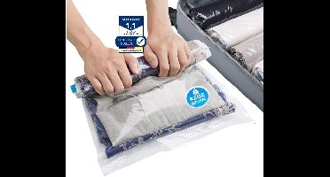 SilverRack Vacuumzakken voor Kleeding, Kussen, Jassen en Dekbedden | 8 Stuks 35x50 cm | Vacuum Opbergzakken | Vacuümzakken voor Reizen, Koffer en Opslag | Vacumeerzakken