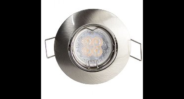 OutledTL Jayson inbouwspot - dimbaar GU10 55MM - 1 stuk - zilver met warm wit licht