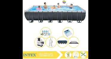 Intex Ultra XTR Frame Zwembad - Opzetzwembad - 732x366x132 cm - Inclusief Onderhoudspakket en Glasparels