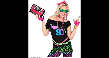 Disco shirt dames 80's neon