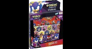 Sonic stickers 3 stickervellen en speelachtergrond Totum stickerset - speelgoed stickeren voor gaming fans