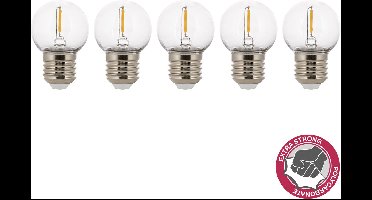 Bailey | 5x LED Kogellamp | Grote fitting E27 | 1W