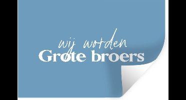 Muurstickers - Sticker Folie - Quotes - Wij worden Grote broers - Grote broer - Spreuken - 30x20 cm - Plakfolie - Muurstickers Kinderkamer - Zelfklevend Behang - Zelfklevend behangpapier - Stickerfolie