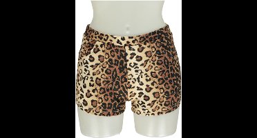 Apollo - Hotpants dames - Leopard design - Maat XXS/XS - Hotpants - Feestkleding - Hotpants met print - Carnavalskleding