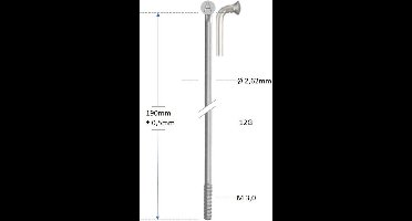 Alpina Spaak zink 12-230 zonder nippel (144st)