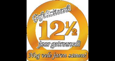 Paper dreams Huldeschild - 12,5 Jaar Getrouwd versiering - Cadeau - 50x50 cm