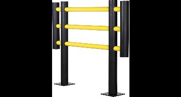 Machinebeschermingshek - Geel/Zwart - 2000 mm (B) x 1200 mm (H) - D-flexx - Foxtrot