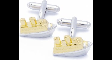 Manchetknopen - Boot Schip Zilver en Goud