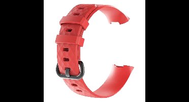 Shop4 - Fitbit Charge 3 Bandje - Siliconen Rood