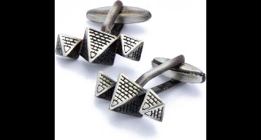 Manchetknopen - Pyramides Egypte Zilverkleurig