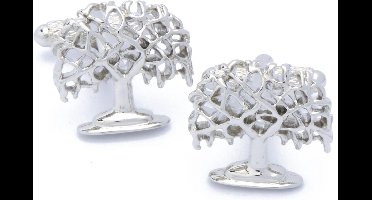 Manchetknopen - Eikenboom Boom Zilverkleurig