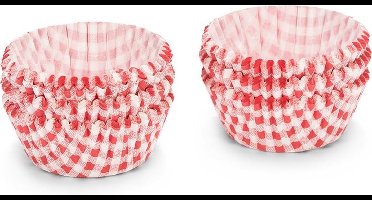 Patisse Cupcakevormen 5 Cm Papier Rood/wit 200 Stuks