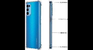 Hoesje Geschikt voor Oppo Find X3 Neo hoesje shock proof transparant - Hoesje Geschikt voor Oppo Find X3 Neo Silicone clear hoesje - Hoesje voor Hoesje Geschikt voor Oppo Find X3 Neo