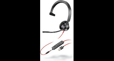 POLY Blackwire 3315 Headset Hoofdband Zwart