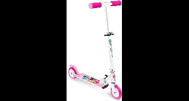 Disney Princess - Inklapbare Meisjes Step met Voetrem - Wit & Roze