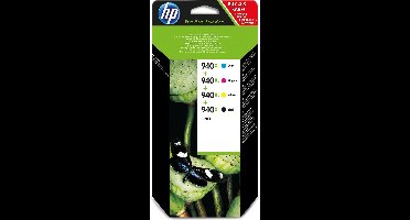 HP 940XL  - Inktcartridge / Zwart / Cyaan / Magenta / Geel / 4-pack (C2N93AE)