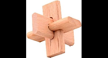 breinbreker puzzel J 4,5 cm hout bruin