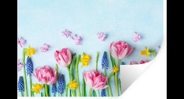 Muurstickers - Sticker Folie - Stilleven - Bloemen - Lente - 30x20 cm - Plakfolie - Muurstickers Kinderkamer - Zelfklevend Behang - Zelfklevend behangpapier - Stickerfolie