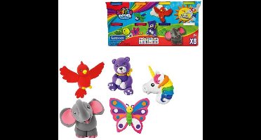 LEXIBOOK - Zachte en kneedbare boetseerklei - 8 stuks