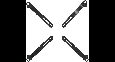 VESA adapter VESA 50, 75 en 100 (beugel) naar Non-VESA (scherm) / zwart
