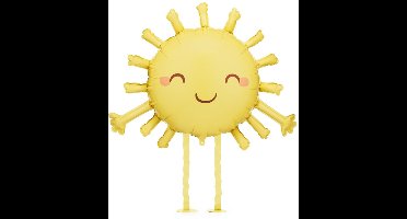 Folieballon Zon met armpjes en beentjes 91 x 77cm - walking balloon