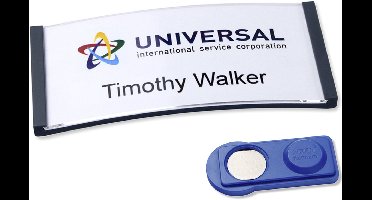 AVERY Zweckform naambadge, 70 x 30 mm, antraciet, set van 5