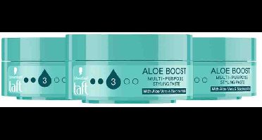 Taft Aloe Boost Haarpaste - 3 x 75 ml - Voordeelverpakking