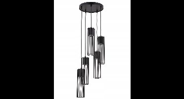 Sigma Fobia 5 hanglamp - Zwart, Rond, 5x GU10
