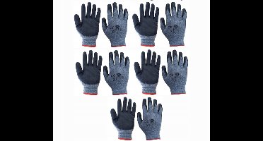 5 Paar Werkplaats Handschoenen "Dragon" Maat 10 - Rubber Gecoat