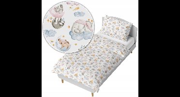 Kinderbeddengoed 140x200cm - Dieren in de Wolken