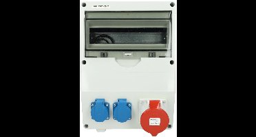 EMAT ledige kunststof wandverdeler IP44 met 1x CEE 5P 16A en 2x schuko 16A (85016000)