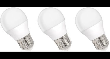 Spectrum LED Kogellamp E27 1W - 230V - 90 Lumen - 3000K Warm wit - Gezellig licht - Energiezuinig - 3 stuks