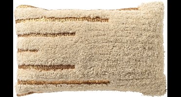 Dutch Decor JIZZA - kussenhoes 30x50 cm - 100% katoen - hoogpolig - Tofu - beige - met rits - zonder binnenkussen