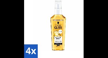 4 x Gliss - Daily Oil Haarserum - Dagelijkse Haarverzorging - 75 ml - Haar Serum - Haarverzorging - Droog Haar - Beschadigd Haar - Glans