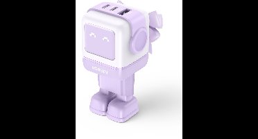 UGREEN Uno USB C-oplader 65W RobotGaN-oplader USB C-voeding 3-poorts snellader Robot compatibel met MacBook Pro/Air, iPad, iPhone 16 Pro Max, Galaxy S24 Ultra, Dell XPS Paar Wit