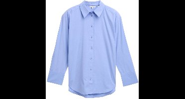 Tom Tailor Losvallende popeline overhemdblouse 46 dreamy blue