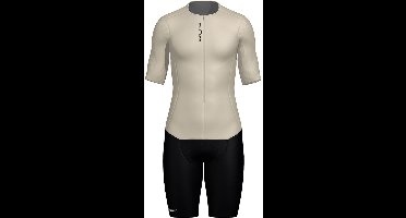 Santini Viper Korte Mouw Triatlonpak Beige S Man
