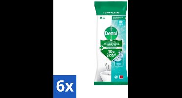 6 x Dettol - Antibacteriële Multi-reinigingsdoekjes - Ocean - Biologisch Afbreekbaar - 110 stuks per verpakking - Antibacteriële Doekjes - Schoonmaakdoekjes - Ocean Geur - Biologisch Afbreekbaar - Multi Reinigingsdoekjes