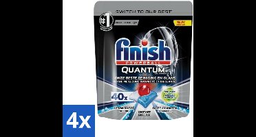 4 x Finish Powerball - Quantum Ultimate - Vaatwastabletten - Ontvetter - 40 Tabletten - Vaatwastabletten - Afwasmiddel - Ontvetter - Vaatwasser - Schoonmaak