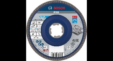 Bosch 2608619212 X-Lock Lamellenschijf Best for Metal - Recht - Kunststof - K120 - X571 - 125mm