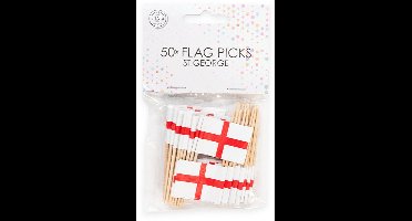 Wefiesta - Prikkers Engeland (50 stuks) - WK voetbal 2026 - WK voetbal versiering - Olympische spelen