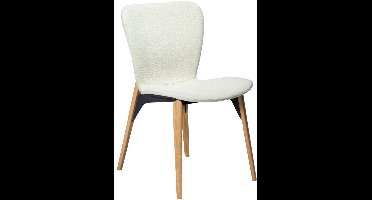 Paragon Dan-Form eetkamerstoel bouclé wit.