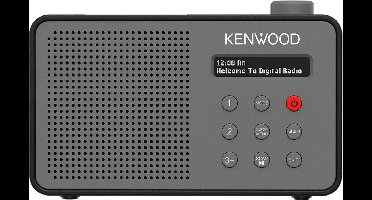 Kenwood CR-M25DAB Draagbare DAB+ radio met automatische veiligheidswaarschuwingsfunctie - Grijs