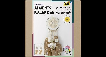 Adventskalender knutselset om te macrameeën, 55-delig.