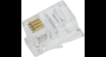 LogiLink modulaire plug voor platte kabel RJ10 4P4C