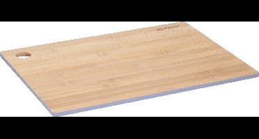 Set van 1x stuks snijplanken grijze rand 28 x 38 cm van bamboe hout - Serveerplanken - Broodplanken