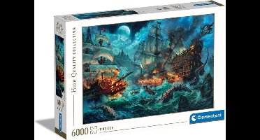 Clementoni - Puzzel - 6000 Stukjes - Zee gevecht - Puzzel Voor Volwassenen