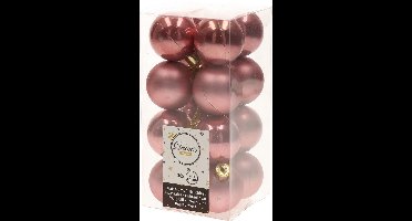 Decoris kerstballen - 16 stuks - 4cm - kunststof