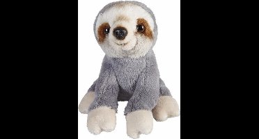 Ravensden Pluche knuffel luiaard - grijs - 15 cm - zittend - knuffeldier