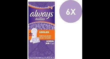 Always Dailies Singles Normal Inlegkruisjes  - 6 x 20 stuks
